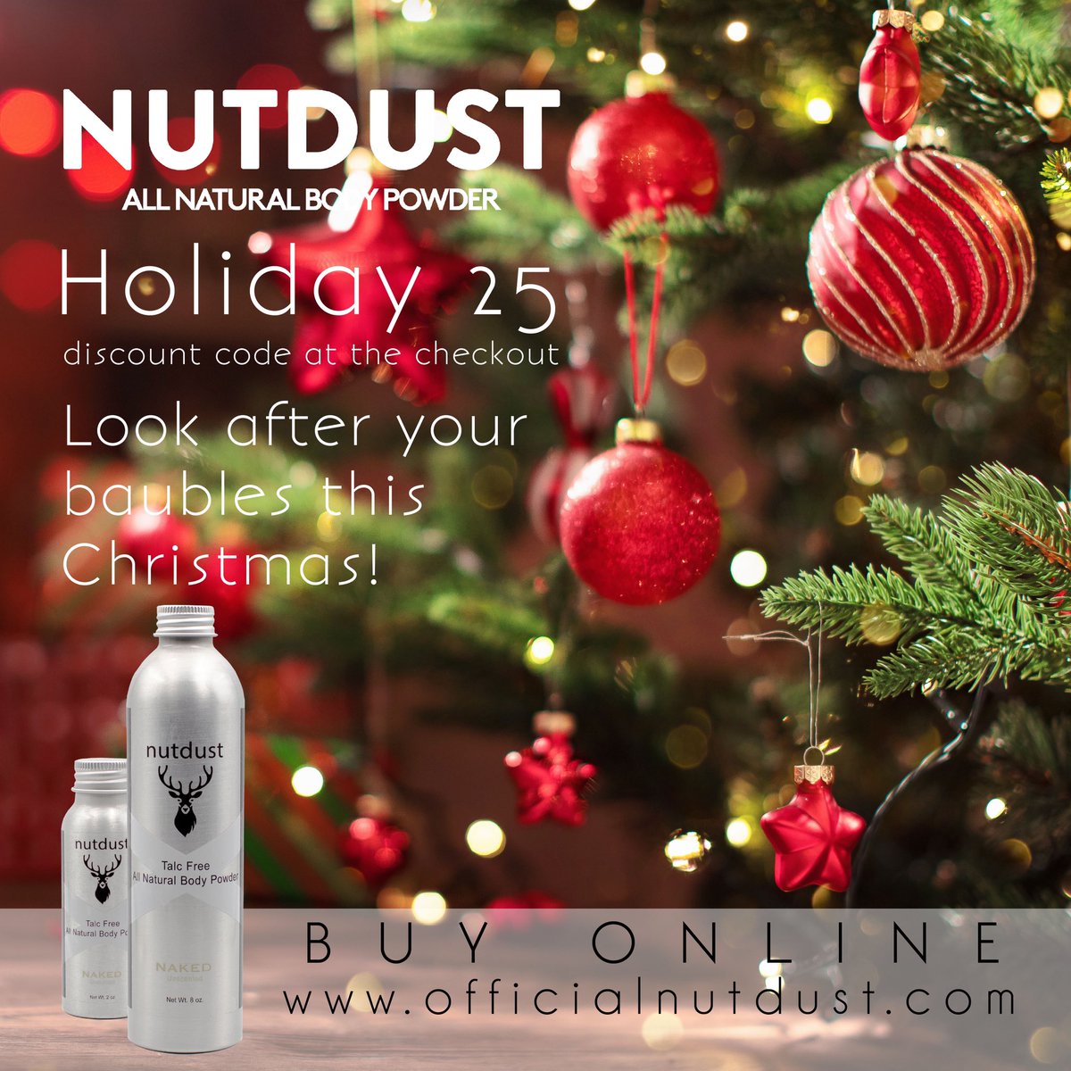 Look after your baubles this Christmas. Get 25% off everything by using code Holiday25 at the checkout…

#Getclose #Beyou #nutdust #bodypowder #giftideas #stockingstuffers #christmas #stockingfillers
