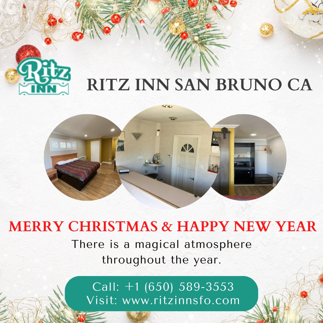 InnRitz's tweet image. Merry Christmas &amp;amp; Happy New Year.
You may always be surrounded by the magic of the season.
Our hotel is the perfect place to stay during the festive season. For more information
Call at  +1 (650) 589-3553  Visit at ritzinnsfo.com
#merrychristmas #newyears #celebration