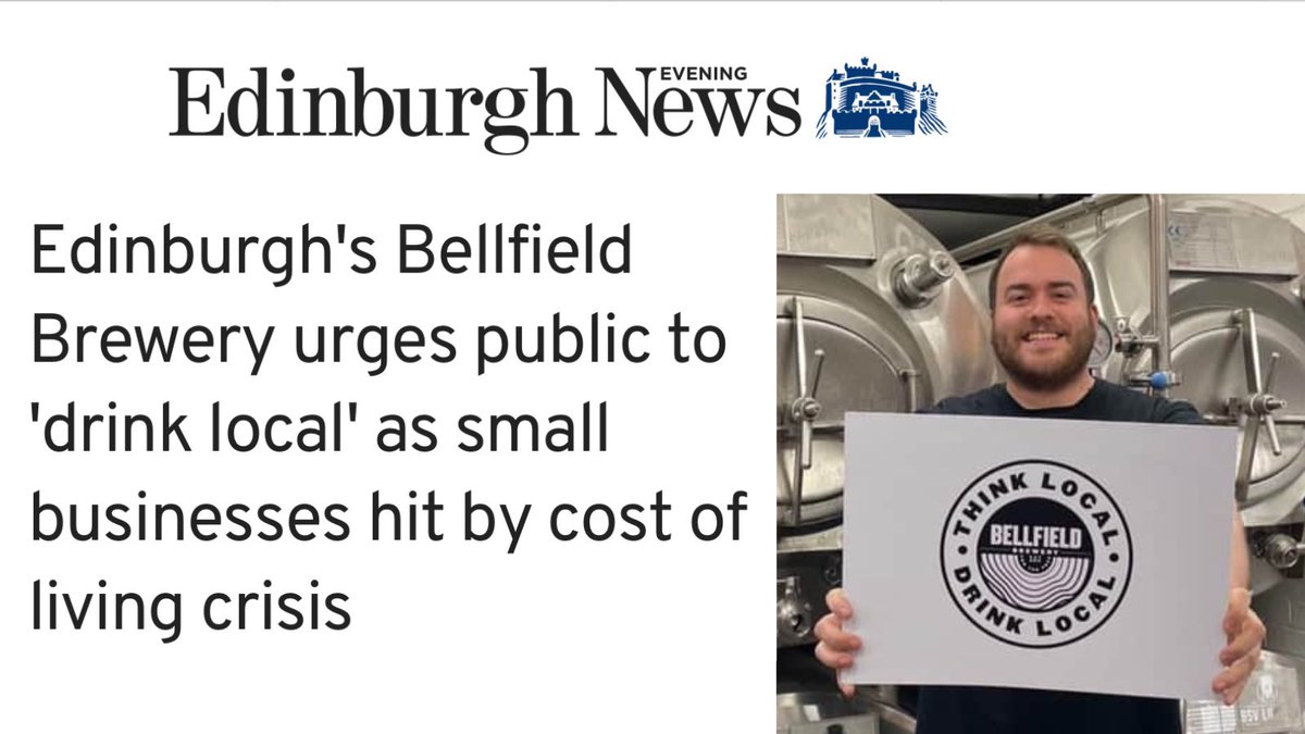 Bellfield Brewery (@thebellfield) on Twitter photo Read about our ‘Think Local - Drink Local’ campaign in the the Edinburgh Evening News.
It’s never been more important to support local.
Find out why here 👉 bit.ly/EveningNewsDri… 🗞️🍻
<a href="/edinburghpaper/">Edinburgh Evening News</a>
#ThinkLocalDrinkLocal Read about our ‘Think Local - Drink Local’ campaign in the the Edinburgh Evening News.
It’s never been more important to support local.
Find out why here 👉 bit.ly/EveningNewsDri… 🗞️🍻
<a href="/edinburghpaper/">Edinburgh Evening News</a>
#ThinkLocalDrinkLocal