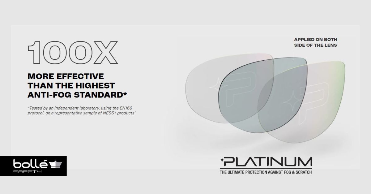 Our exclusive coating technology is available on both prescription and non-corrective lenses, allowing you to focus on your own performance in order to outperform at the task ahead. Check out our PLATINUM coated products: bolle-safety.com/gb/industrial/…)