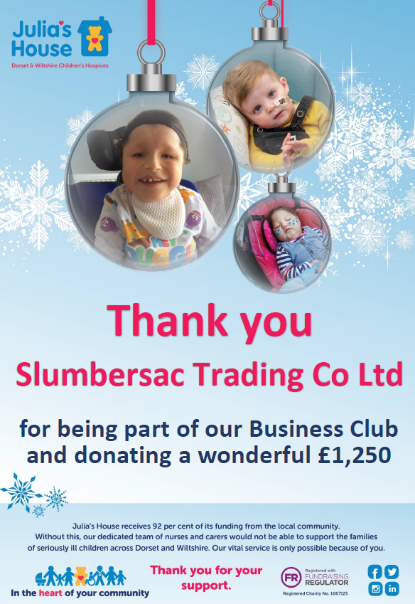 We are proud to support such an amazing charity <a href="/Julias_House/">Julia's House Children's Hospices</a>. Do take a look at the incredible work that the team there do: juliashouse.org