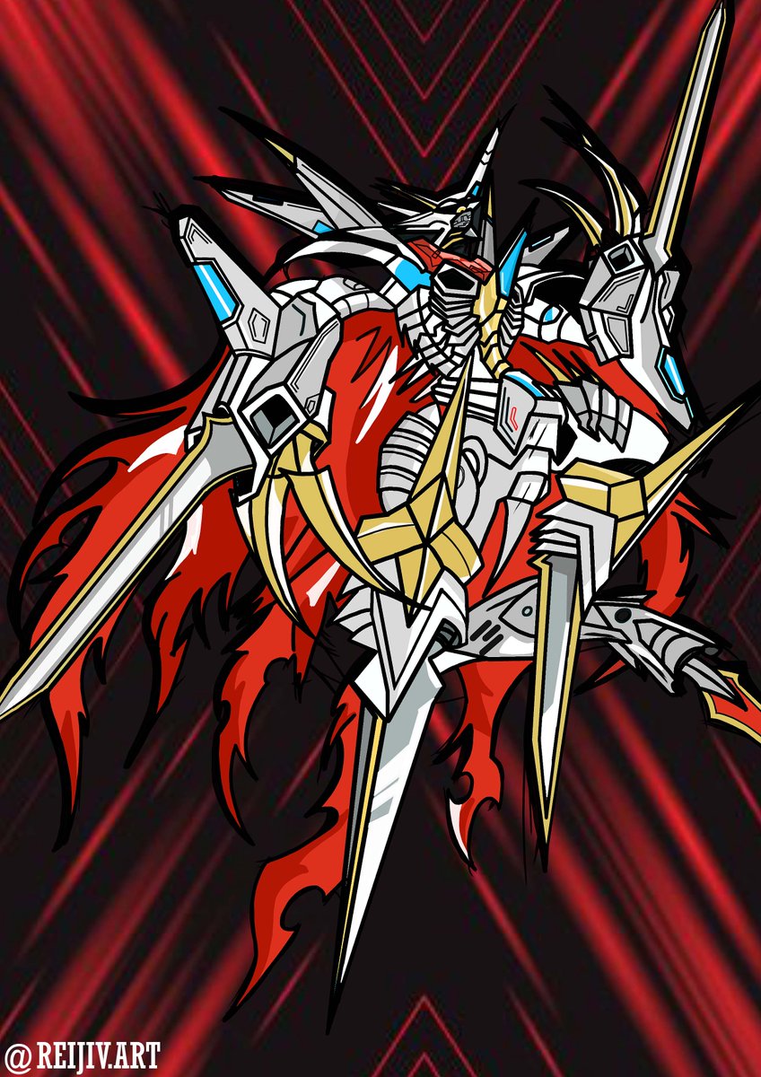 I_Am_Reiji1's tweet photo. "JUDGMENT OF THE BLADE!!" ⚔️✨
-JESMON! Warrior of Salvation!
I didn't forget about him, I just got real busy 🥲 
The next member of the Royal knights and one of the cooler ones too. One of my all time favs and the HARDEST yet.
Now who will be next?
#digimon #digimonfanart https://t.co/B1JpDhaT8R
