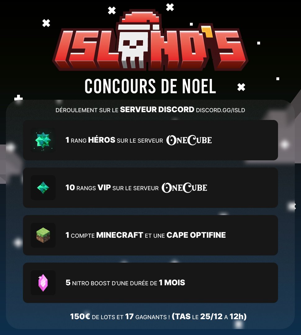 IslandsOff's tweet image. Salut ! Noël approche à grand pas et on a décidé vous faire gagner des lots. Tout se passe sur notre discord. Toutes les infos sur l'affiche en dessous.