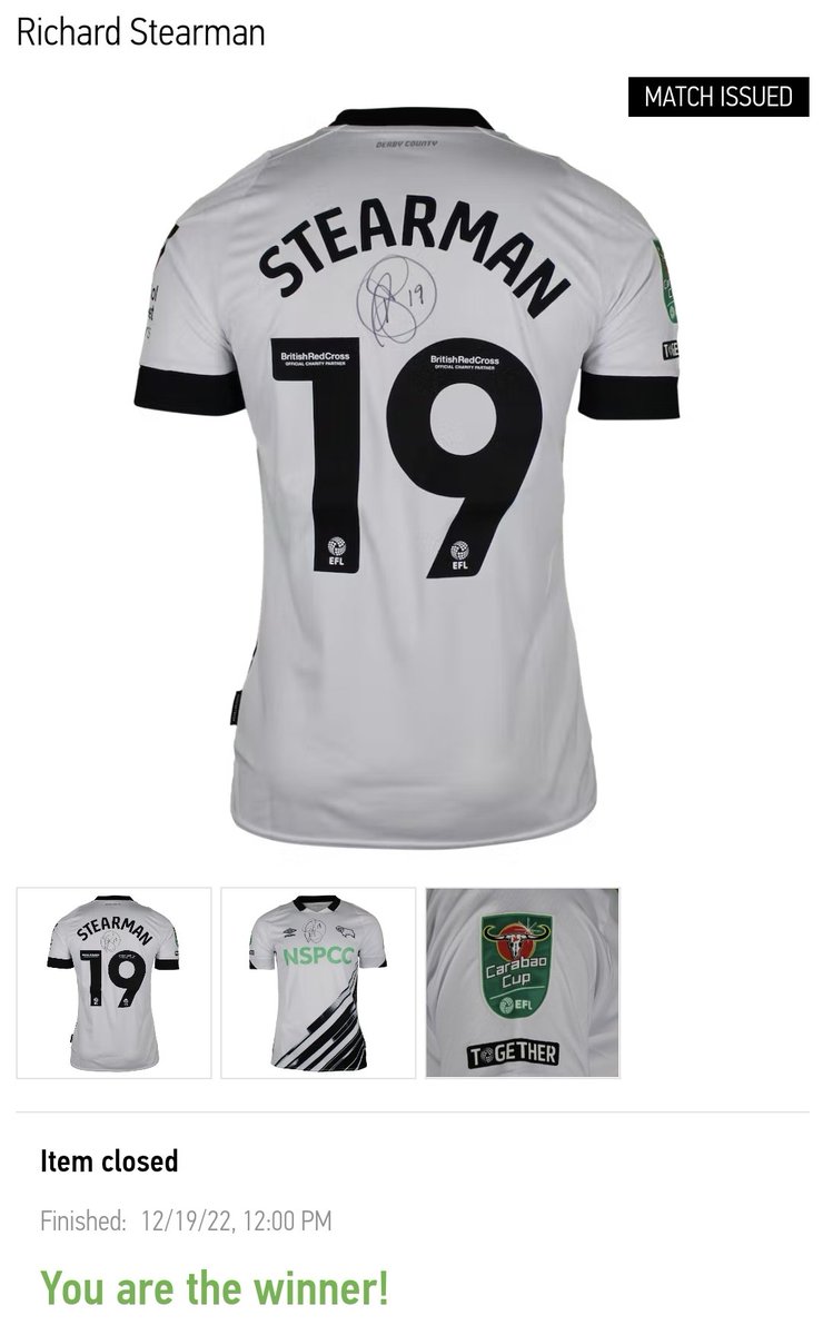 Thankyou for your contribution to our club since you joined <a href="/the_stears/">Richard Stearman</a> , had to get your shirt once I saw it on the website. #dcfc