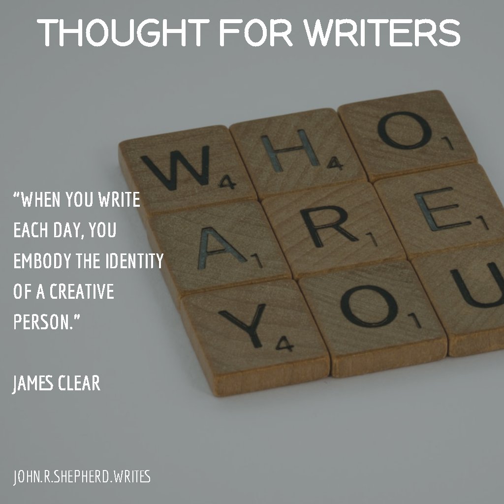 JohnRShepherd4's tweet photo. By writing, we become. There is no other way.

#jamesclear #thoughtforwriters #writing #amwriting #writers #writerscommunity #writerslife #writingmatters #writingpassion #writingmotivation #writingadvice #learningtowrite #writingpractice #identity https://t.co/FNcnKbjhoI