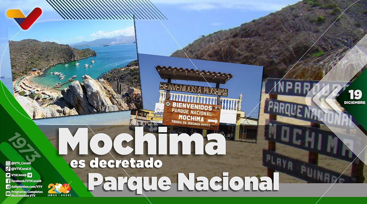 #EFEMÉRIDE🗓️| Bajo el decreto N° 1534 se crea en 1973 el Parque Nacional Mochima, entre los estados Sucre y Anzoátegui. Posee una gran extensión de montañas boscosas y bellísimas playas de diferentes colores; archipiélagos, penínsulas, golfos y bahías. 

#NavidadTiempoDePaz