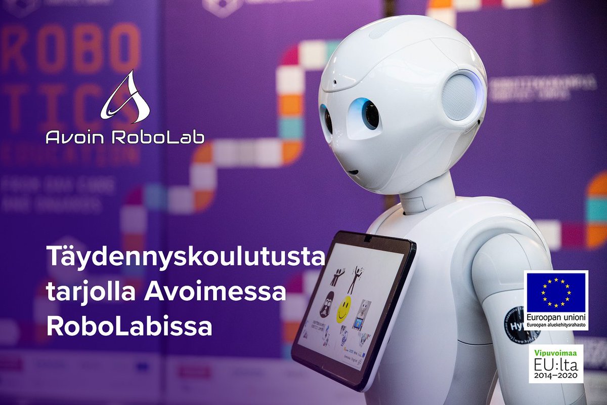 HAMK_UAS's tweet photo. Hei opettaja, opinto-ohjaaja tai uraohjaaja! Kiinnostaisiko sinua oppia lisää robotiikasta? 🤖
Tervetuloa @robotics_campus järjestämään maksuttomaan koulutukseen! Ilmoittaudu mukaan 10.1. mennessä ⬇️
https://t.co/x4jofTbsL3
#AvoinRoboLab #Riihimäki https://t.co/oJzLMnG31d