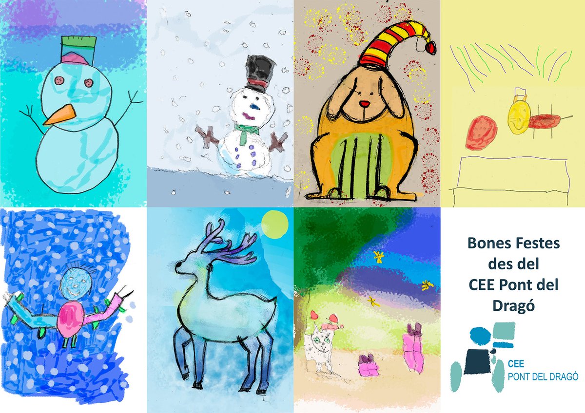 Amb aquestes postals realitzades per l'alumnat del centre, us desitgem molt bones festes!!!!