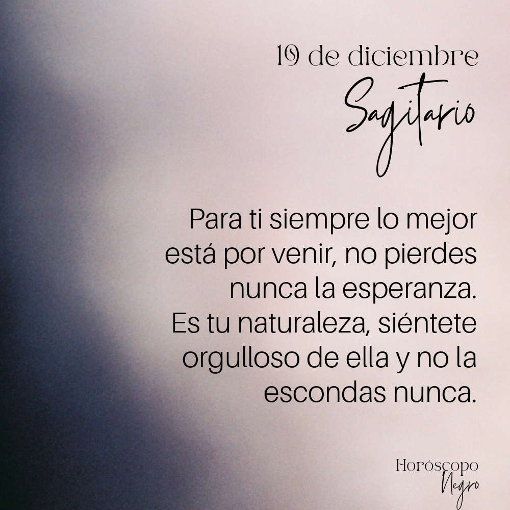 sagitario_hn's tweet photo. El horóscopo diario del 19 de diciembre para Sagitario 🔮♐ #horoscoponegro #horoscopodiario https://t.co/C5CrVvxPIe