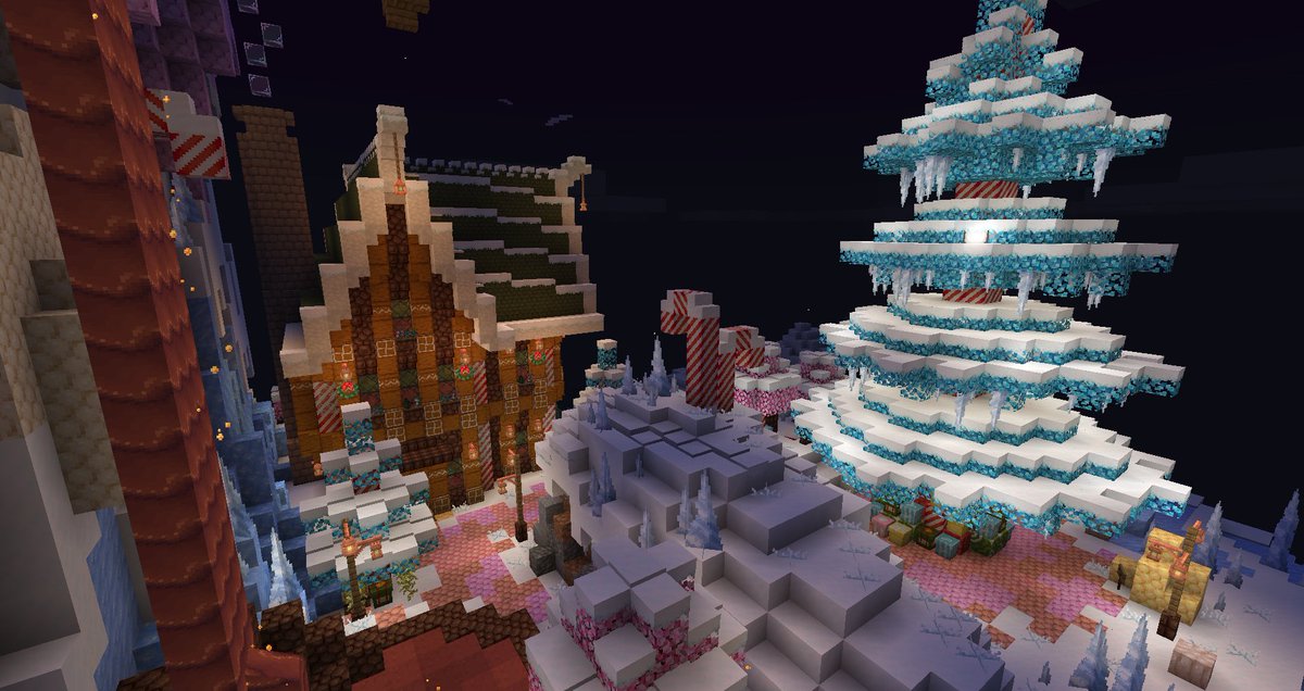 KKot1k's tweet photo. This is my submission for #SuppBuildOff. I always build in more natural way, but this time challenge force me to be more creative and think out of box. The build ended up looking very colourful and bizarre. I wish happy holidays to you all! #Minecraft https://t.co/NIEmakbPXV