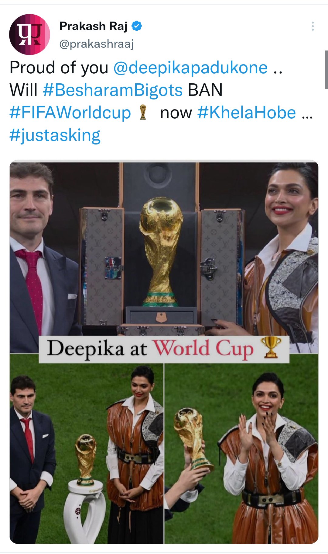 Deepika Padukone unveils FIFA World Cup 2022 trophy from a Louis Vuitton  trunk