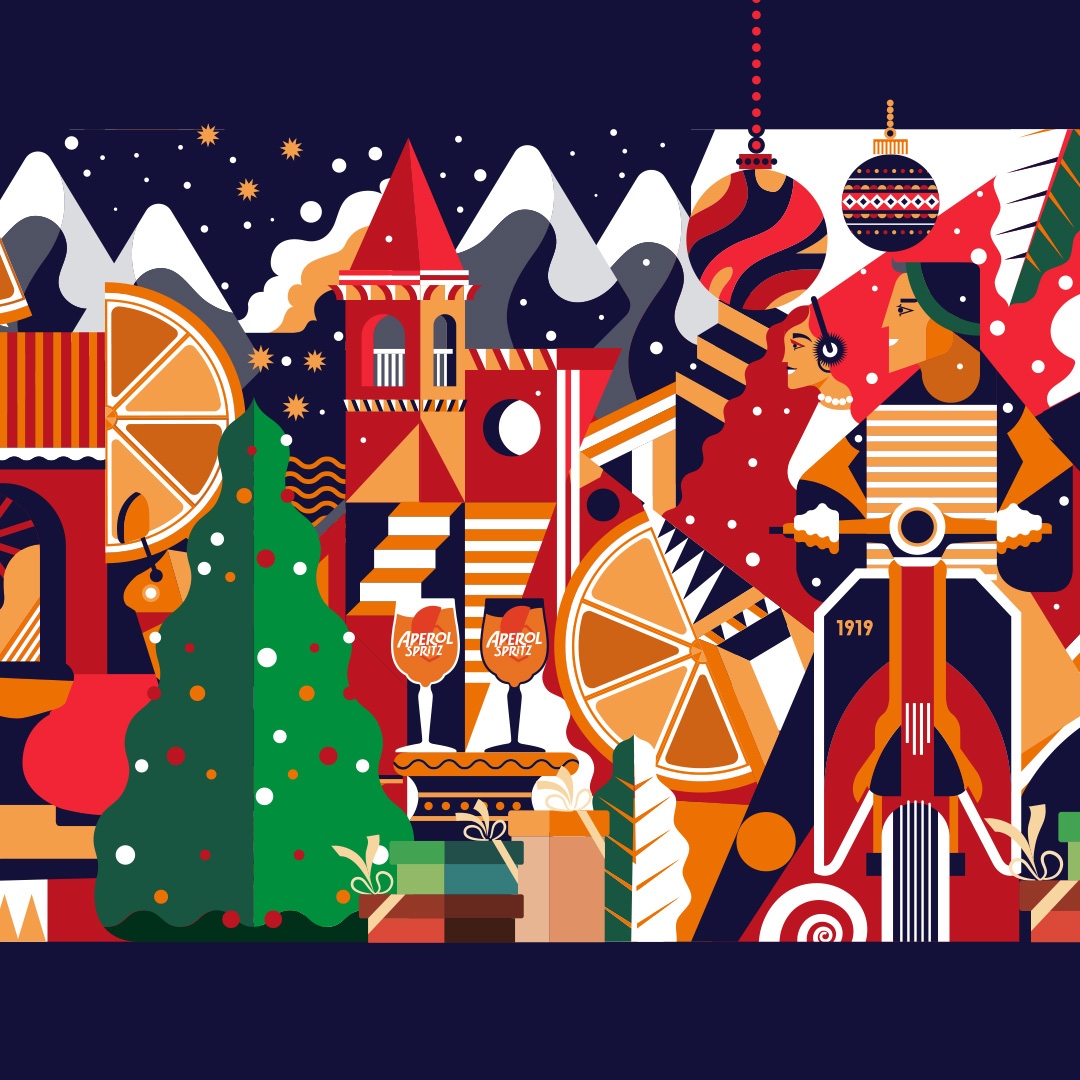 ciablog's tweet photo. Stunning mural art by @jonny_wan for @AperolSpritzUK ❄️

Spot baubles, orange slices, trees and snowy mountains in the winter landscape created by Jonny, alluding to the nature of Aperol, a bitter sweet drink of orange goodness. https://t.co/OWTpt2jbp7