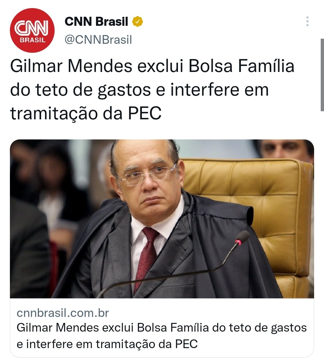 taoquei1's tweet image. A câmara comecou a c posicionar com um número grande de deputados contra a pec do rombo, aí um ministro do supremo vai lá e decide tirar o bolsa família da PEC. Estamos assistindo o judiciário legislar e controlar o orçamento, mas tem quem jure q as instituições são independentes