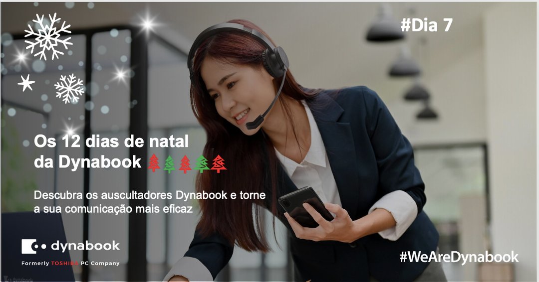 dynabookPT's tweet photo. Neste natal, descubra como pode tornar a comunicação com os seus parceiros, com os auscultadores da Dynabook.

Saiba mais: https://t.co/ddu9rIzRF5 https://t.co/3w5IViGJLs