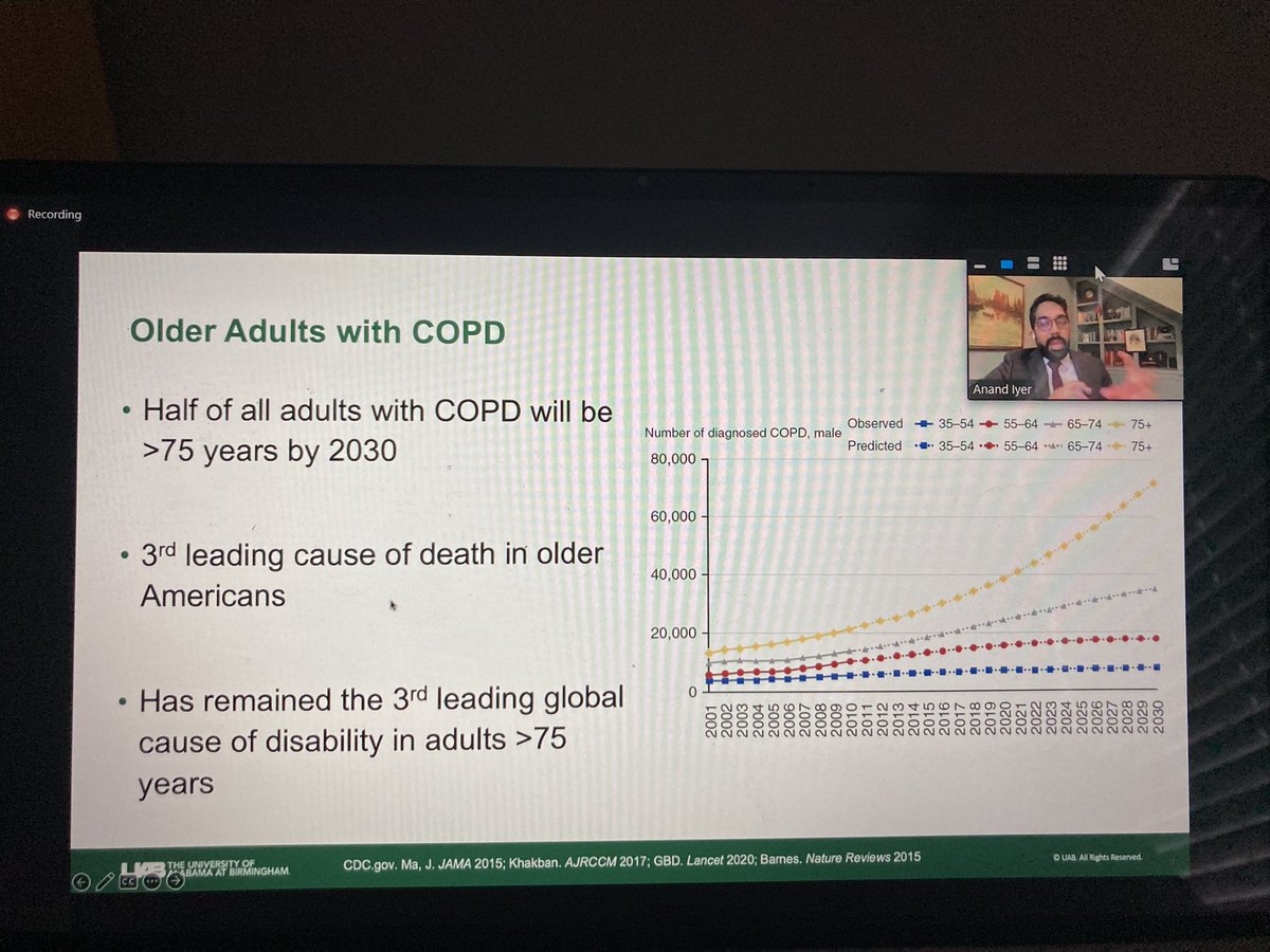 caralmcdermott's tweet image. Fantastic @DukeGeriatrics talk with @anandiyermd. A geri approach to COPD is needed! #geripulm #pallipulm