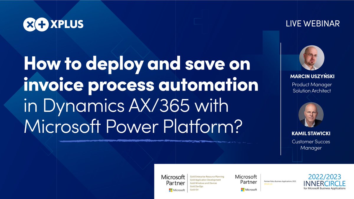 XPLUSGLOBAL's tweet photo. Are you wondering how to implement a paper less office and save up to 80% of time by reducing error and invoice processing costs in MS Dynamics?
Watch the webinar: https://t.co/SrZxlChPBy

#dynamics365 #powerplatform #d365 #dynamicsax https://t.co/eQsulcHpE9