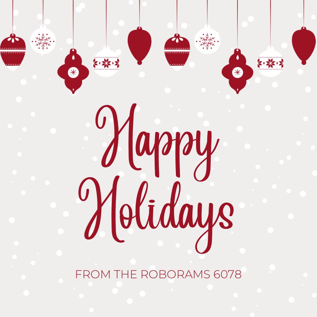 HoltRobotics's tweet photo. As the year comes to a close, the RoboRams would like to wish you a happy holiday season ♥️ https://t.co/aujapTiJKq