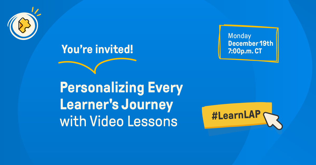 edpuzzle's tweet photo. 🎉 Today is the day! 

Join us for @PaulSolarz's weekly #LearnLAP twitter chat to discuss how to personalize every learner's journey with video lessons. 🧩

🗓 December 19th
⏰ 7:00pm CT https://t.co/EiSJIKaYGa