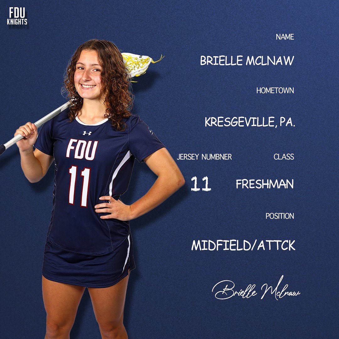 FDUKnightsWLAX's tweet photo. Meet some of the 2023 inaugural lacrosse squad 🤩 

#reigKNIGHTed https://t.co/tT0OnZk9Ve
