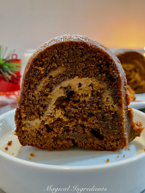 magicalingrdnts's tweet photo. Cream Cheese Swirl Ginger Bundt Cake - #moist and #delicious #eggless #bundtcake  with #gingerbread flavor and #molasses #creamcheese swirl in this makes it the best dessert of the season. #holiayfood #cakes #dessert #bundtbakers  https://t.co/8tbvBqBFT4 https://t.co/L1AVnqNdbM