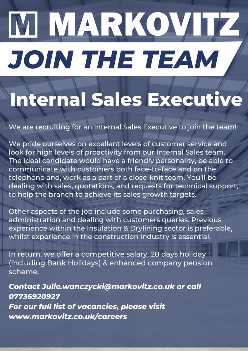 Our Gatwick branch is hiring! 

For more information, visit indeedhi.re/3G3mCuC