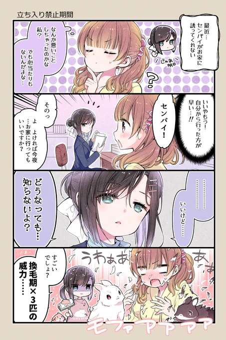 柔らかくて細くていっぱい抜ける

#うさきょ #4コマ #うさぎ 
