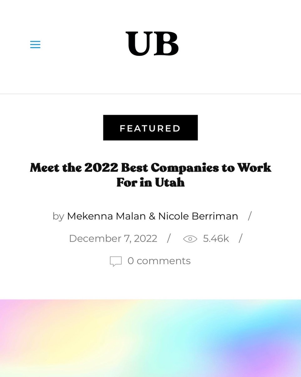 FusionHCS's tweet image. We are so excited and proud to be featured by Utah Business as one of the “Best Companies to Work For in Utah 2022”. This couldn’t happen without all of the incredible employees of Fusion and their hard work. Thank you for making Fusion the BEST! 

utahbusiness.com/2022-best-comp…