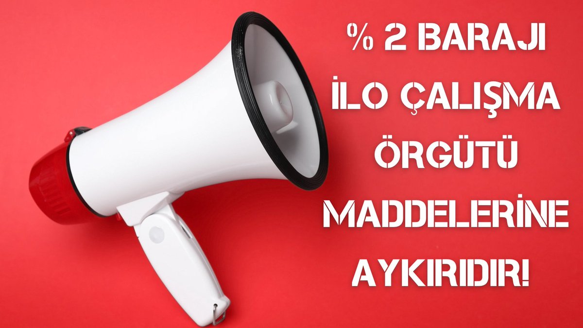 alkanmurat12's tweet photo. %2 Barajı bilinen tüm Uluslar arası örgütlerin maddelerine aykırıdır!
#SendikalHakkımOylanamaz https://t.co/ANCxyq6Exs