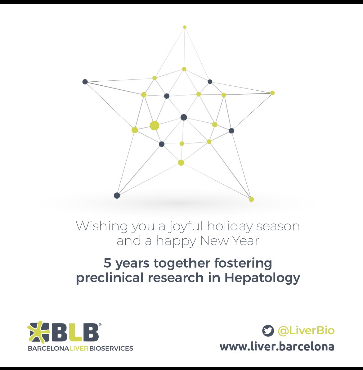 Happy holidays from the entire BLB’s team!
This holiday season we celebrate 5 years developing preclinical research in Hepatology 💫