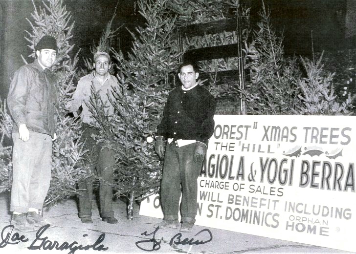lindsayberra's tweet photo. Love this pic of Grampa and his pal Joe Garagiola selling #Christmas trees in a lot on the The Hill in St. Louis, back when #MLB players had to have jobs in the offseason. Happy Holidays, everyone! #Yankees #STLCards 🎄🕎🎁❄️🎅 https://t.co/lc7lSPc86O