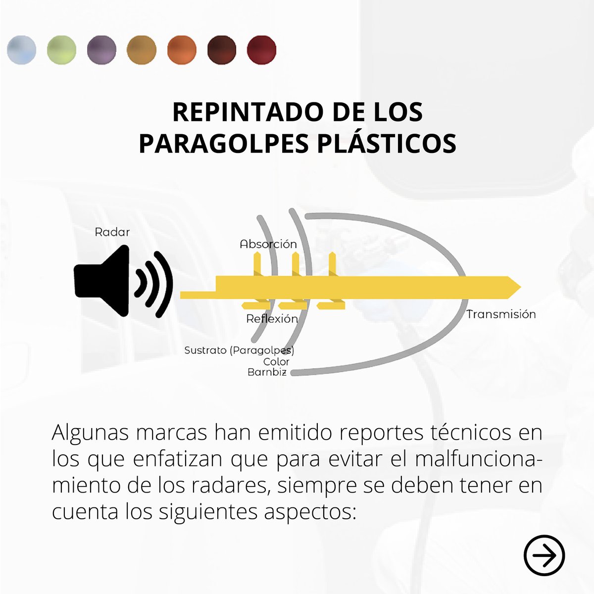 CesviColombia's tweet photo. Compartimos con ustedes algunas recomendaciones a tener en cuenta en el repintado de piezas plásticas en los lugares en donde se ubican los sensores de los sistemas de apoyo a la conducción ADAS.
Conozca más en: https://t.co/4vCOVWznOH
#CESVICol #Pintura #ADAS #Repintado https://t.co/hKpsLZWVKR