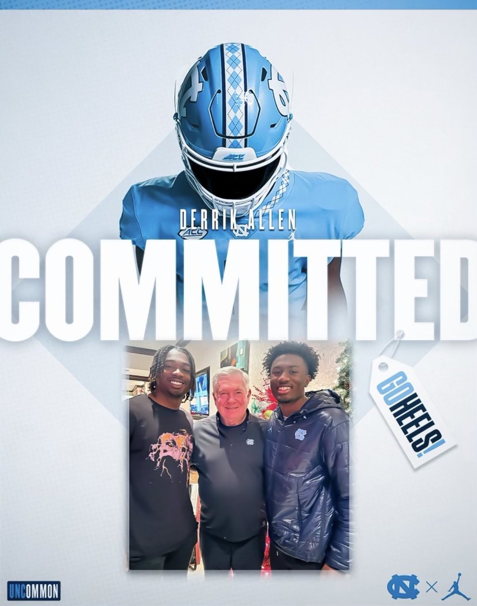 Derrik Allen (@dsmoothallen) on Twitter photo Extremely blessed for this opportunity to continue my athletic and academic pursuits as a grad transfer. I’m excited to be a Tar Heel! <a href="/UNCFootball/">Carolina Football</a> #Committed #FamilyAffair Extremely blessed for this opportunity to continue my athletic and academic pursuits as a grad transfer. I’m excited to be a Tar Heel! <a href="/UNCFootball/">Carolina Football</a> #Committed #FamilyAffair