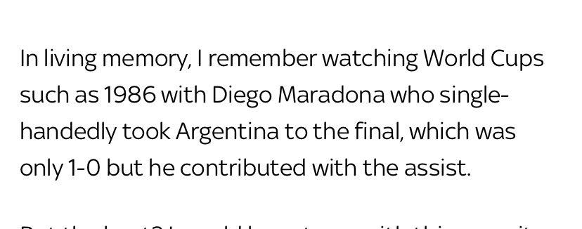 ArtPicto's tweet photo. @skysports have a word with Jamie Redknapp will you. He’s gone for some strong opinions but remembers the 1986 World Cup final as 1-0. It was 3-2. https://t.co/NCpZV7Wv7U