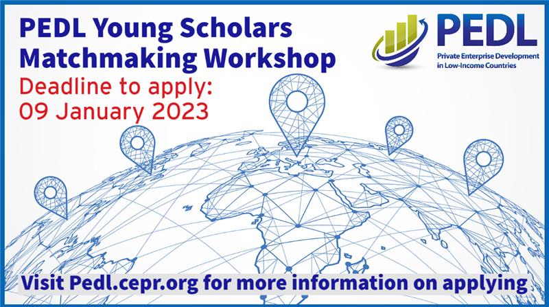 Only a FEW DAYS LEFT to apply to our 2023 Young Scholars Matchmaking Workshop! PhD students and recent graduates from around the world will have the opportunity to collaborate on #research projects focusing on #firms in #LICs. Apply here: bit.ly/YSWorkshop23 #EconTwitter