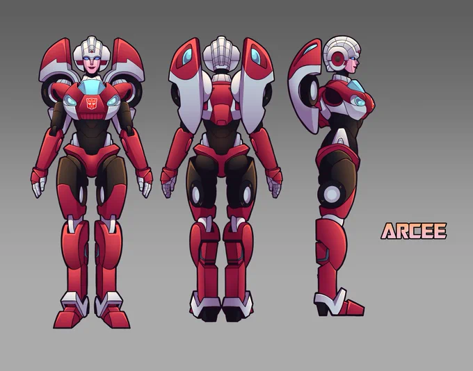 Finally finished the update to my Arcee design + alt colors. Will add the alt mode and maybe some expressions when I feel like it. #Transformers 