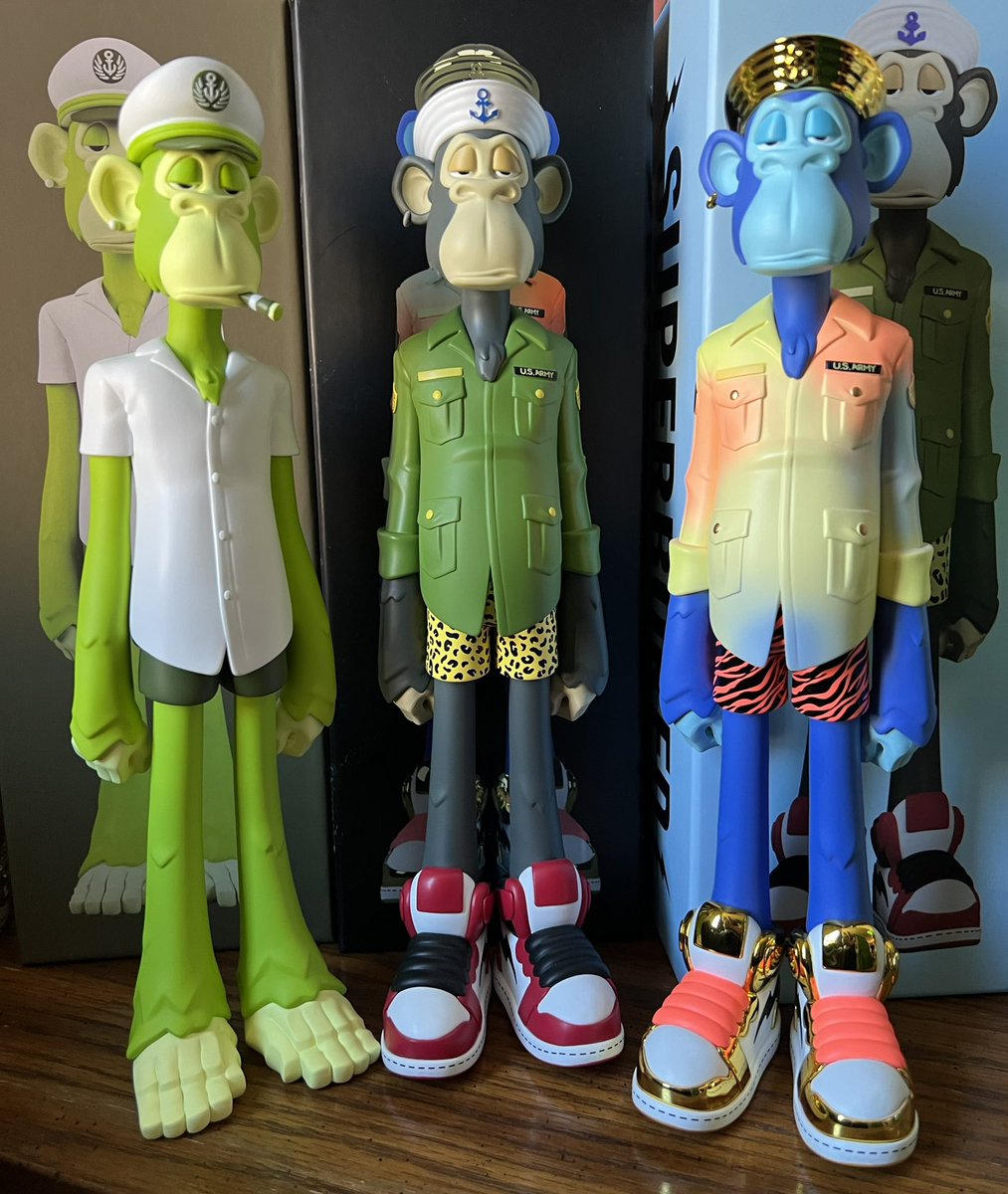 BaronVonHustle 🍌 (@theehustlehouse) on Twitter photo Yooo I keep getting packages and love it! I am now up to 7 of these art figures!
I wonder how many more i ordered? <a href="/superplastic/">SUPERPLASTIC</a> x <a href="/BoredApeYC/">Bored Ape Yacht Club 🍌</a> Yooo I keep getting packages and love it! I am now up to 7 of these art figures!
I wonder how many more i ordered? <a href="/superplastic/">SUPERPLASTIC</a> x <a href="/BoredApeYC/">Bored Ape Yacht Club 🍌</a>