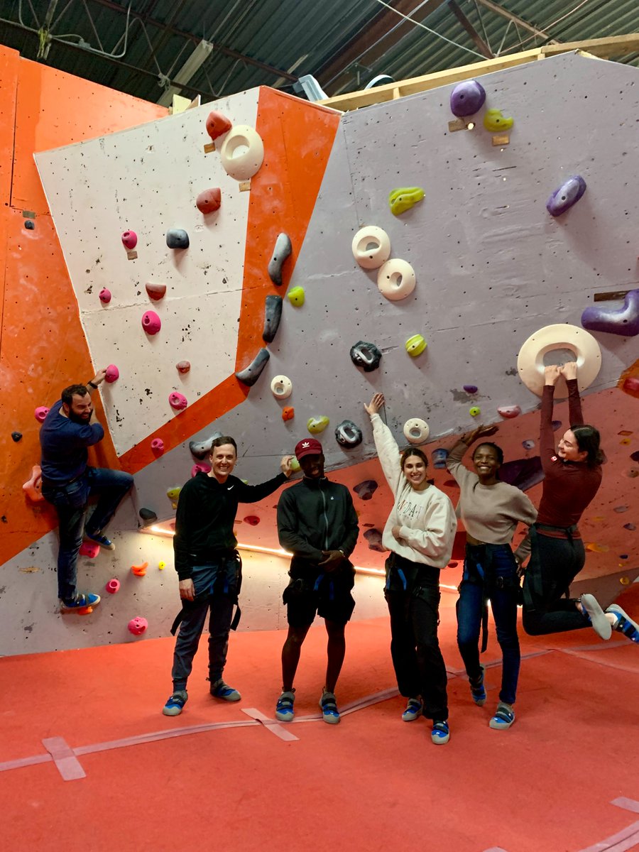 GalenWright's tweet photo. We had a great year-end lab event last week! The group decided on rock climbing - it was really fun and we had the place to ourselves 🧗‍♀️ I am fortunate to work with this incredible team and look forward to the New Year! https://t.co/sXLRedZQ4E