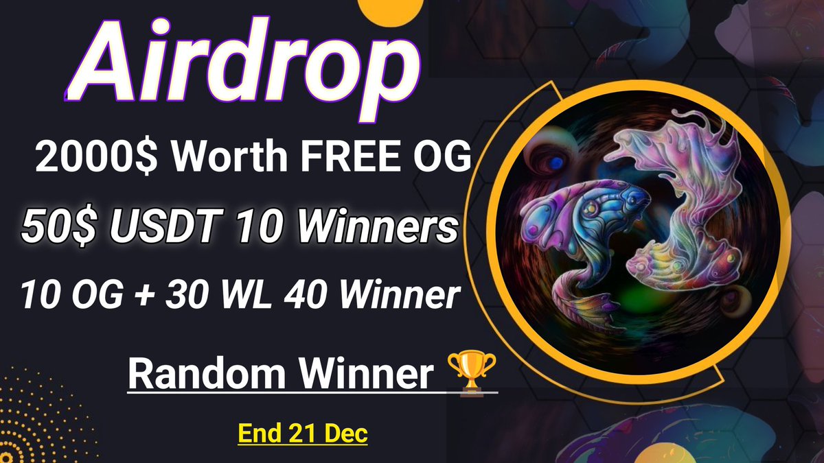 P2ELabs's tweet photo. 🌈 2000$ Worth Airdrop  collaboration with Pisces #NFT, we're giving $50 #USDT ($5 each to 10 winners) &amp;10 OG +  20 WL🥳

To Enter ⤵️
➡️ Follow @P2ELabs &amp; @PiscesBaishui
➡️ Like, RT &amp; Tag 3 Friends
➡️ Finish Gleam : https://t.co/nbDbQqEHzc

22th Dec⏰

#P2ELabs #Airdrop #ChatGPT https://t.co/RkRjSwfPgH