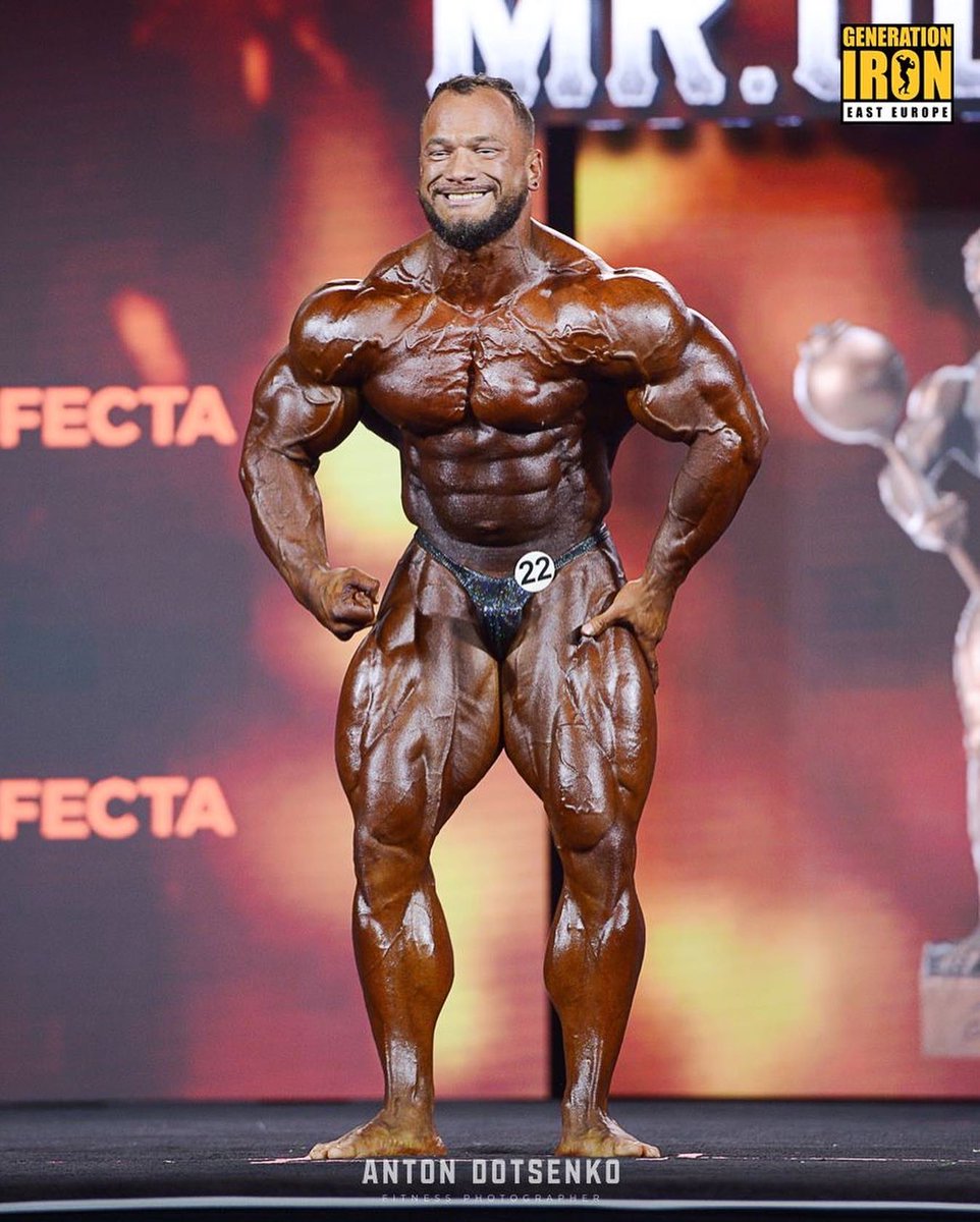 GenerationIron's tweet photo. Great shot of #HunterLabrada from Olympia 2022 #generationiron #olympia2022 https://t.co/tPkMJFI2wP