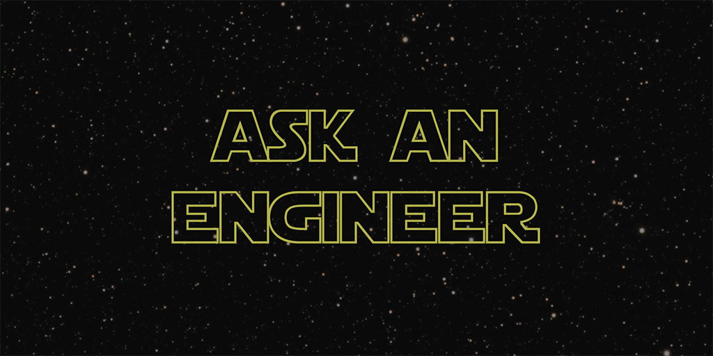 In the second episode of Ask An Engineer, alum and Keystone Lecturer Jarred Young (<a href="/UMDAero/">UMD Department of Aerospace Engineering</a> '09, M.S. '13, Ph.D. '17) and <a href="/FPEUMD/">Maryland Fire Protection Engineering</a> student Lindsay Newman explore the fact, fiction, and inspiration of space travel in sci-fi film, TV, and video games. go.umd.edu/aae2