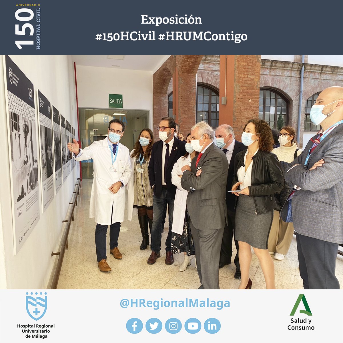 HRegionalMalaga's tweet photo. #150HCivil |
📸 Ha acudido el delegado de @saludand en @malagajunta, @bautista_ojed, el vicepresidente 3º de la @diputacionMLG, Manuel Marmolejo, el presidente del @Commalaga , Pedro Navarro y la vicepresidenta del @ColEnferMalaga , Lucía Rojas, que han acompañado a la gerente https://t.co/NFtqMkZevQ