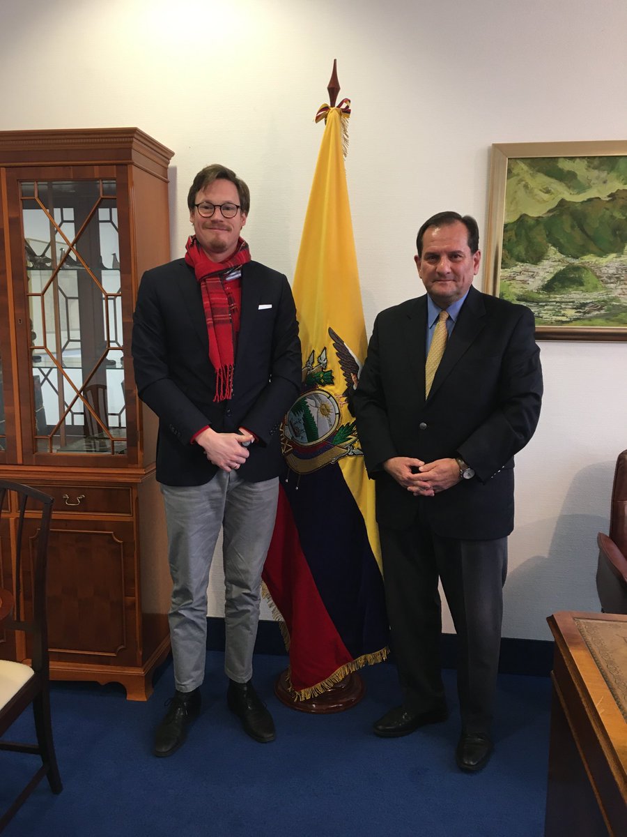 Importante reunión con Johannes Hügel, Representante designado de la Konrad Adenauer Stiftung para Ecuador. Las relaciones bilaterales con esta gran Nación permiten estos valiosos contactos.