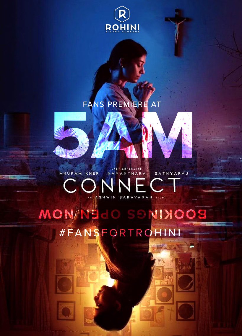NayantharaLive's tweet photo. #ConnectFDFS at 5am 22nd Dec!
Screening in .. @GKcinemas
& @RohiniSilverScr
Neenga Vaanga Thalaiviiiiiiiii 💪
#LadySuperstar #Nayanthara
#Connect #Connect22ndDec https://t.co/CaIbtWVuwA