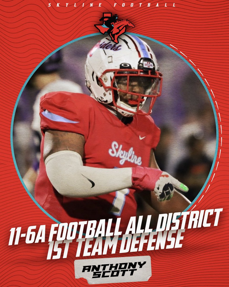 SKYLINEfb's tweet photo. Congratulations to Senior @AnthonyScottJr3 making 1st team in the toughest district in the state! https://t.co/SWhxy7gWDX