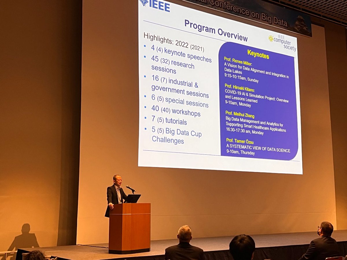 IEEE #BigData 2022 opening ceremony this morning (YES: Sunday 18/Dec, World Cup Final day!) in Osaka, Japan. 

Excited that a paper about SMARDY project was presented and disseminated.

smardy-project.eu
#opendata #FAIRguidelines #fairdata #datasharing
#cloudcomputing