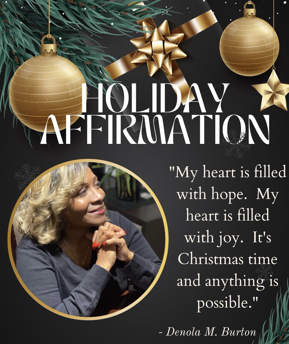 EnhancedDNA's tweet photo. #HOLIDAYAFFIRMATION:  "My heart is filled with hope. My heart is filled with joy. It's Christmas time and anything is possible." https://t.co/QvPxicSbK5