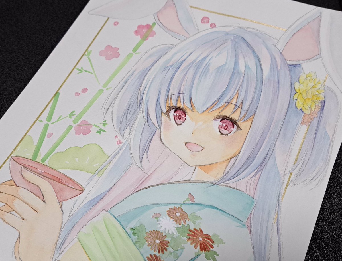 「ウサギちゃん描けたー来年の年賀絵でBOOTHに入れようかと思ってたけどなんか気に」|ささつゆ🦊5/5【COMITIA144】H28b📚5/6【A40】参加のイラスト