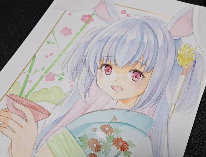 ウサギちゃん描けたー来年の年賀絵でBOOTHに入れようかと思ってたけどなんか気に入ってしまったのでやっぱ手元に置いとこうかな…#冬の創作クラスタフォロー祭り 