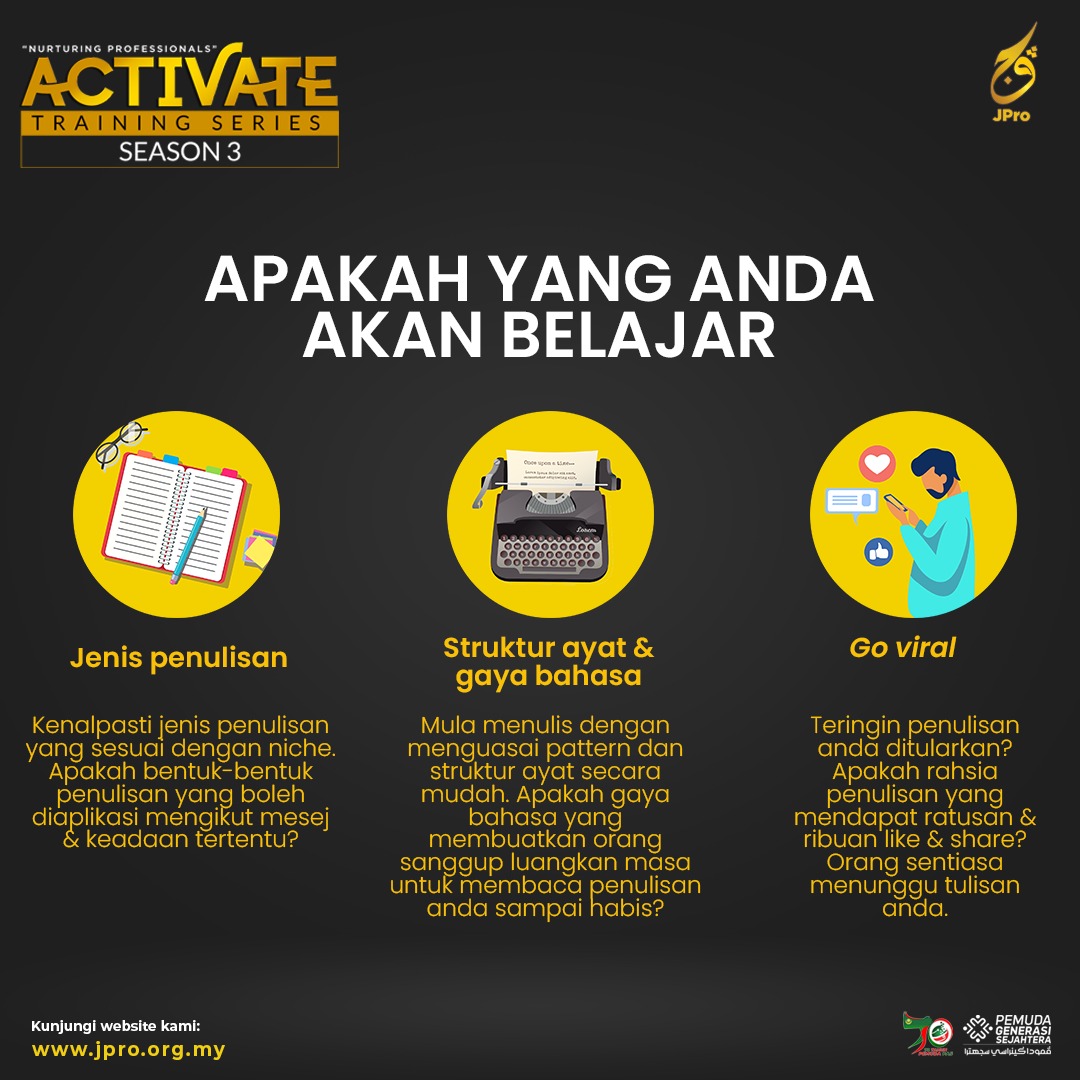 JProMuda's tweet photo. Anda mahu mendaftar?
Join whatsapp group ini segera:
https://t.co/95KdNa8EOw
#jprodppm
#activatetrainingseries
#nurturingprofessionals
#createabettermalaysia
#PemudaGenerasiSejahtera https://t.co/0vUxp2nGE1