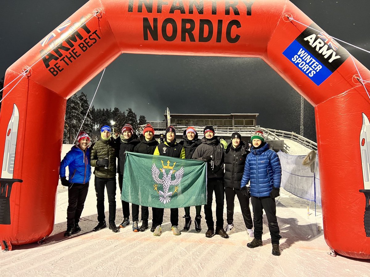 At the weekend, @Army1MERCIAN’s Nordic skiing A and B teams achieved a 2nd and 3rd place respectively, in the Infantry team relay event. A close race for 1st and an excellent result for the B team. The group look forward to two remaining events in the coming weeks. #SFSH